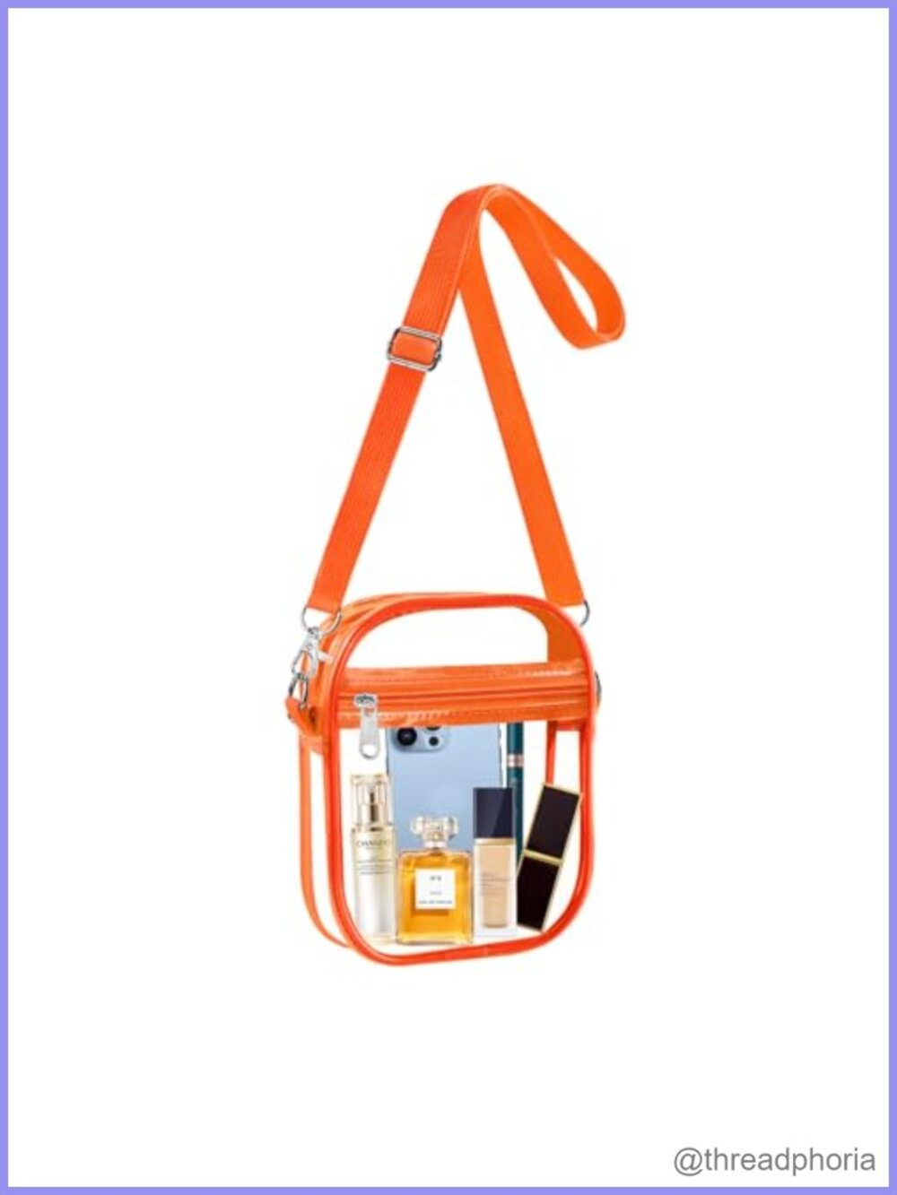 Clear Crossbody Purse Waterproof PVC Stadium Approved - Picture 1 of 6
